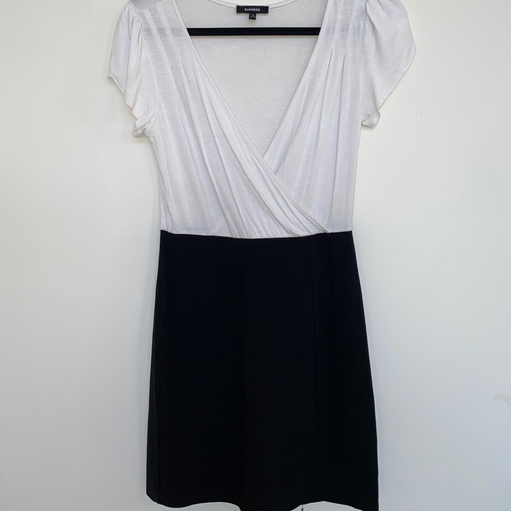 White & black dress